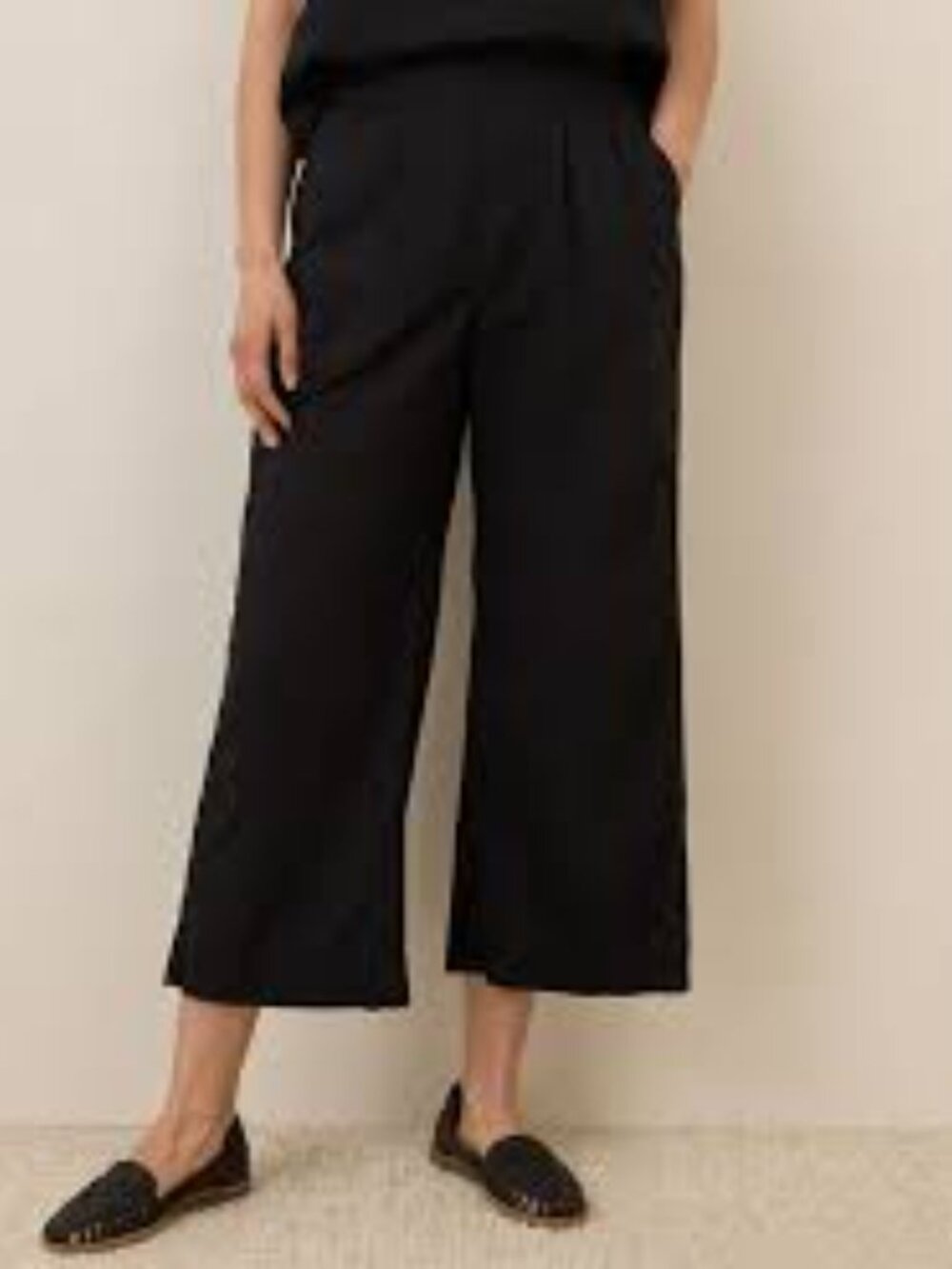 Kit and Ace Maven Cropped Wide Leg Pants Black size 6 - Picture 6 of 6